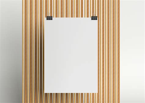 Hanging Paper Poster Free Mockup Mockup World Hq