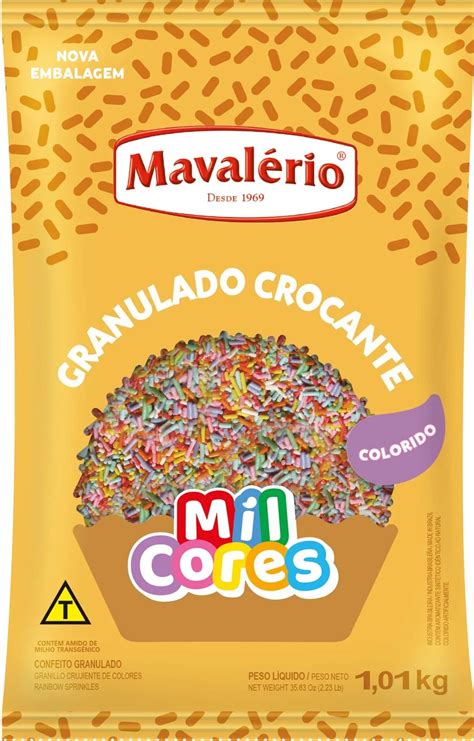 Granulado Crocante Colorido Mil Cores Mavalerio Kg Shopping Das