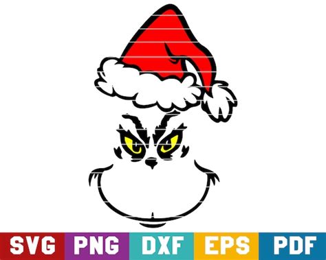 Grinch Santa Svg Grinch Face Svg Grinch Svg Santa Hat Svg Etsy | Images ...