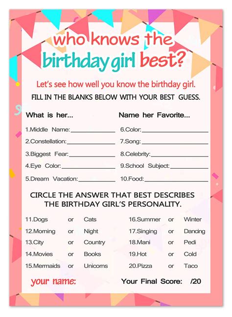 Amazon Yangmics Direct Who Knows The Birthday Girl Best Birthday