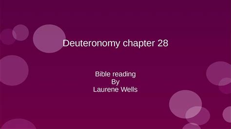 Deuteronomy 28 Youtube