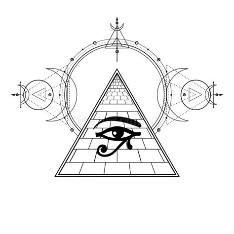 Eye Of Horus Pyramid Drawing