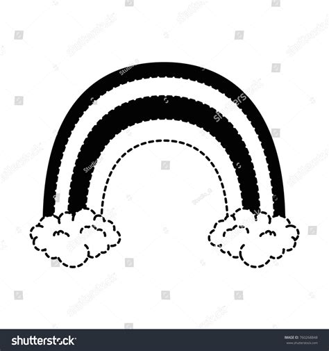 Beautiful Rainbow Clouds Stock Vector Royalty Free 760268848