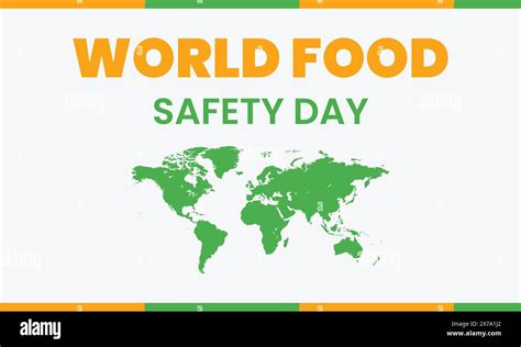 World Food Safety Day June 7 Poster Templet Design Stock Vector Image