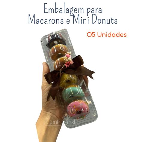 Embalagem Para Mini Donuts - Embalagem para macarons ou mini donuts - Confeipackk Embalagens