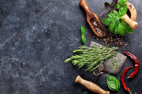 Fresh garden herbs and spices — Stock Photo © karandaev #123274710