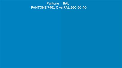 Pantone 7461 C Vs Ral Ral 260 50 40 Side By Side Comparison