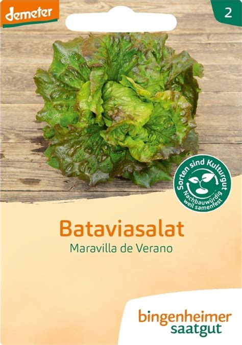 Bingenheimer Saatgut Batavia Salat Maravilla De Verano Packung