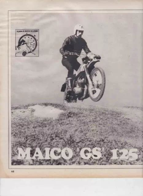 ADVERTISING PUBBLICITÀ TEST MOTO MAICO GS 125 1970 REGOLARITA VINTAGE