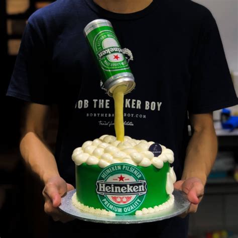 Defying Gravity Floating Beer Can Cake