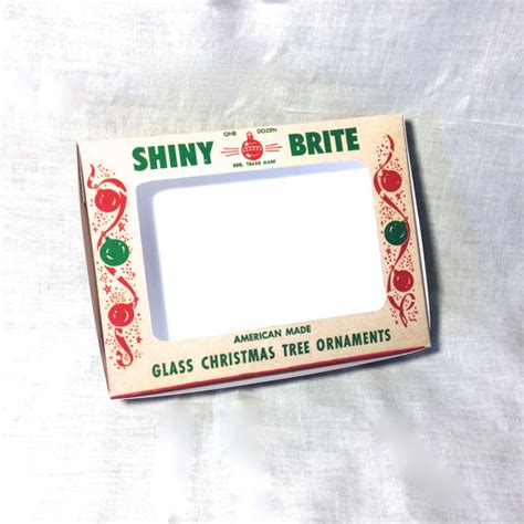 DIGITAL Vintage Christmas Shiny Brite Ornament Box 2 Craft - Etsy | Shiny brite ornaments, Shiny ...