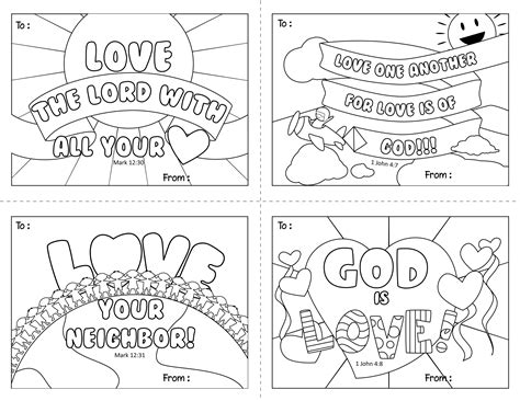 God Is Love Coloring Page