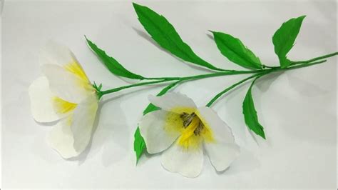 How To Make Turnera Ulmifolia Paper Flowers Youtube