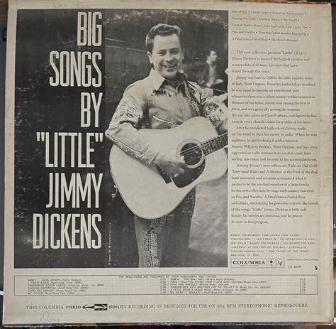 Big Songs By Little Jimmy Dickens Lp Vinyl Records Ebay