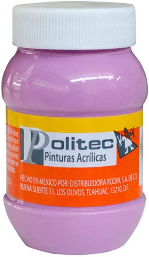 Pintura Acrilica Politec Ml Frasco Color Violeta Claro Pza