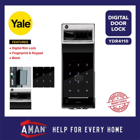 YALE Intelligent Biometric Fingerprint Digital Rim Lock Smart Door Lock