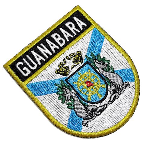 Bandeira Estado Guanabara Brasil Patch Bordada Termo Adesivo BR44