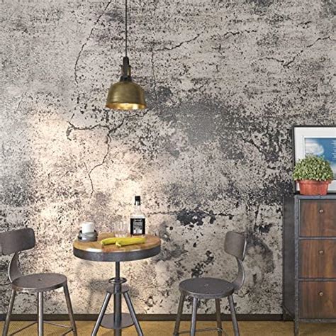 Wall Rogues Wr Broken Concrete Wall Mural Grey Amazon