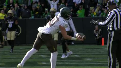 End Zone Bo Nix Scores 1 Yard Rushing Td Espn Video