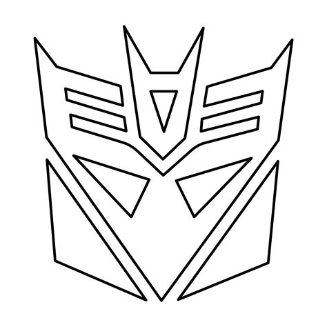 Transformers Decepticon Logo in Black and White