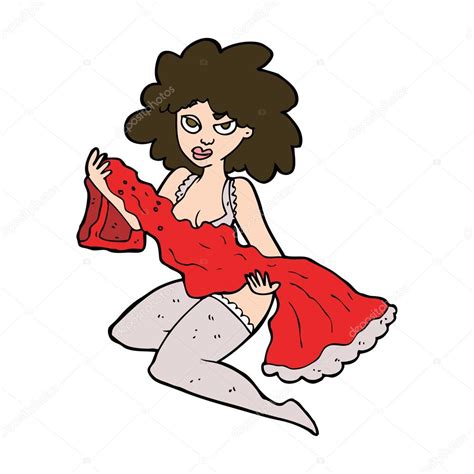 Mujer De Dibujos Animados Cambiando Vector De Stock 44426759 De