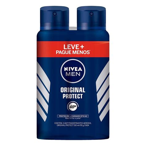 Desodorante Aerosol Nivea Men Original Protect 48h 150ml C 2 Unidades