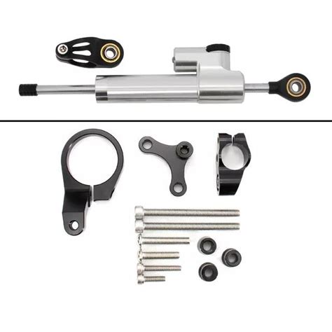 Cnc Carbon Fiber Motorcycle Adjustable Steering Damper Stabilizer Kit