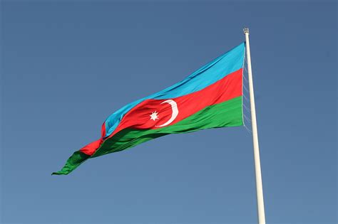 Flag Of Azerbaijan The Symbol Of Islamic And Turkish Cultu