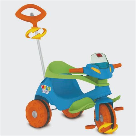 Triciclo Velobaby Passeio Pedal Azul 356 Totoca Velotrol Infantil