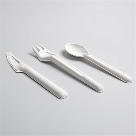 Disposable Sugarcane Paper Cutlery Set Biodegradable Bagasse Knife