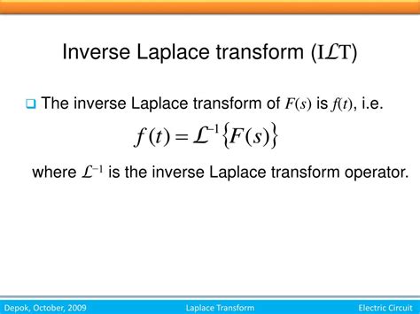 Ppt Inverse Laplace Transform Powerpoint Presentation Free Download