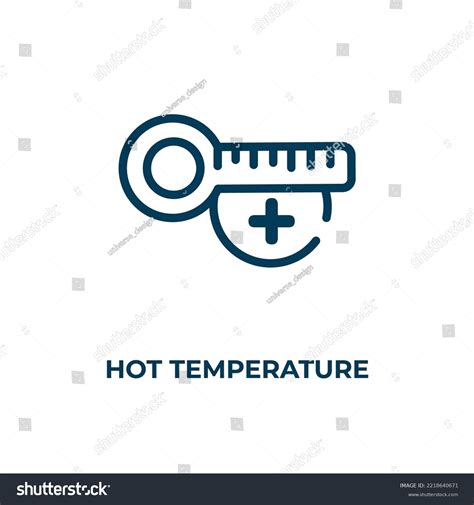 Hot Temperature Icon Linear Vector Illustration Stock Vector Royalty Free