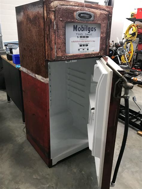 MobilGas Special Vintage Gas Pump Refrigerator Wrap RM Wraps LLC