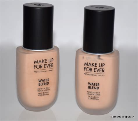 Make Up For Ever Water Blend Face And Body Foundation Review And Swatches Moms Makeup Stash