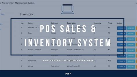 Pos Sales And Inventory Management System With Source Code Youtube