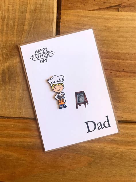 Chef Fathers Day Card Chef Cooking Restaurant Dad Grandad Father Step ...