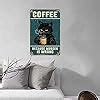 Amazon Retro Cat Coffee Metal Sign Vintage Kitchen Signs Wall