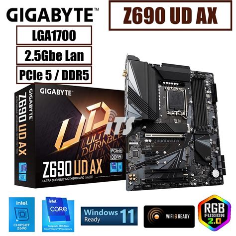 Gigabyte Z690 UD AX DDR5 LGA1700 Mainboard - 12th Gen & Windows 11 ...
