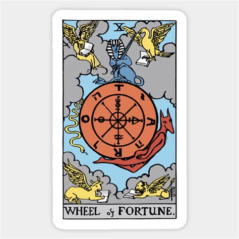 Wheel Of Fortune Tarot Card Rider Waite Wheel Of Fortune Tarot Card