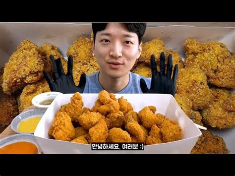 ASMR먹방 60계치킨 크크크 치킨 바삭함의 최고봉 바삭한 소리 순살 후라이드 치킨 먹방 korea Fried