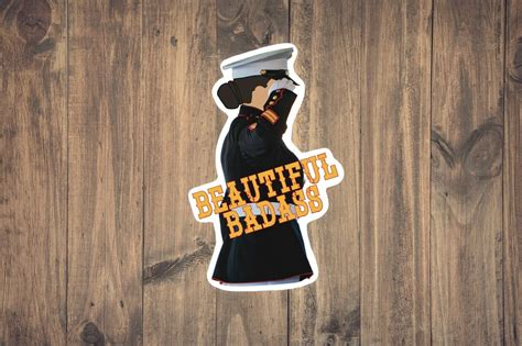 Beautiful Badass Sticker Military Sticker Military Sticker