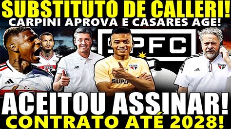 ACEITOU ASSINAR CONTRATO ATÉ 2028 SUBSTITUTO DE CALLERI CARPINI