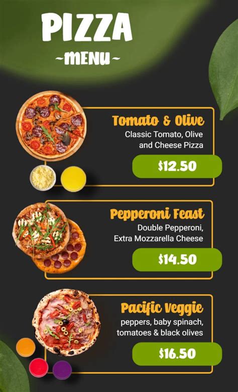 Pizza Menu Design Ideas, Examples & Samples