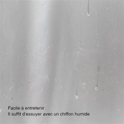 Eva Rideau De Douche Anti Moisissure Semi Transparent X Cm Avec