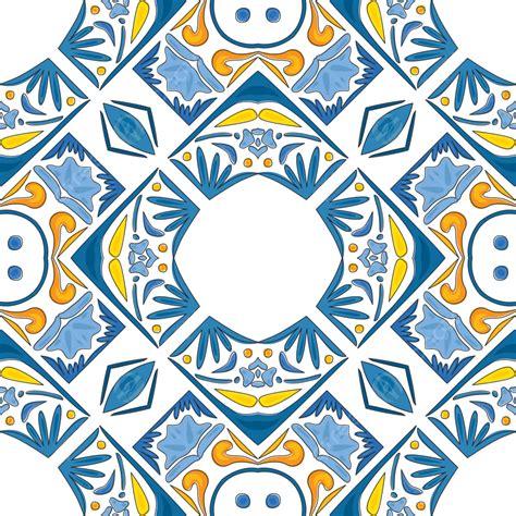 Azulejos Portugueses Azulejos Papel De Parede Amarelo Vetor PNG