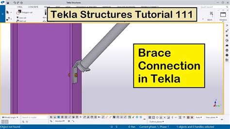 Tekla Structures Tutorial 111 Brace Connection In Tekla Youtube