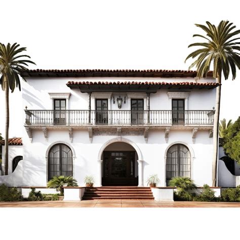 Premium AI Image | Spanish Colonial Revival architecture with white ba