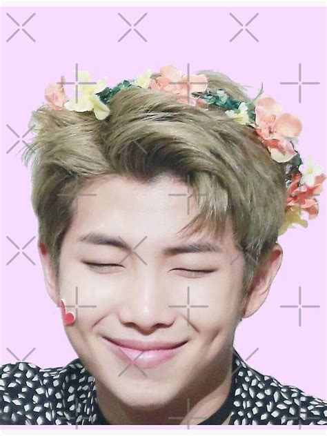 Bts Rm Flower Crown Cutie Photographic Print By Carrieyung Redbubble