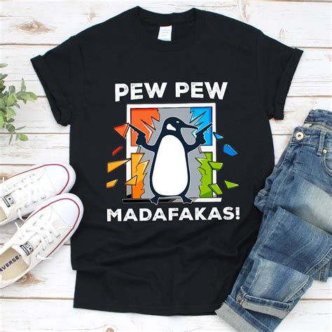 Pew Pew Madafakas Penguin With Guns Penguin The Animal Shirt Hoodie