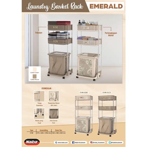 Jual Laundry Basket Rack Emerald Keranjang Baju Kotor Keranjang Baju